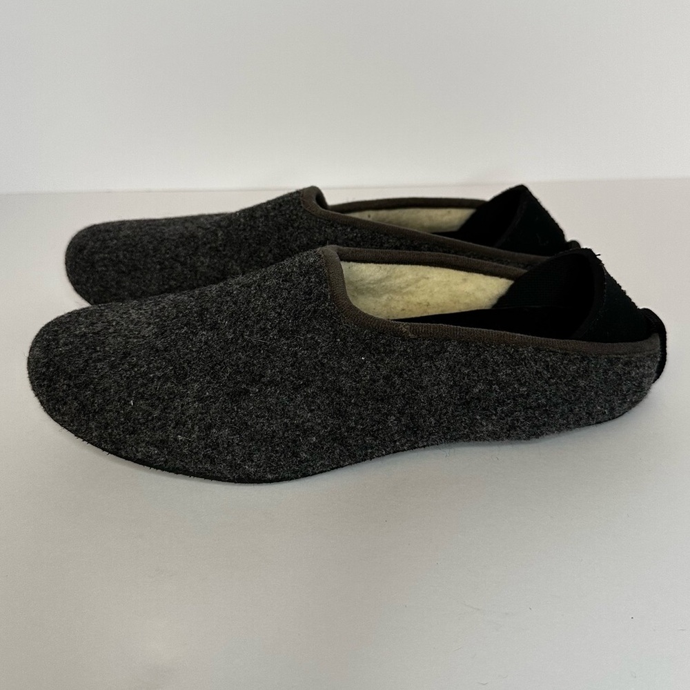 Mahabis Classic Wool Grey Slippers Women's Size EU 39 US 8 - Picture 3 of 8